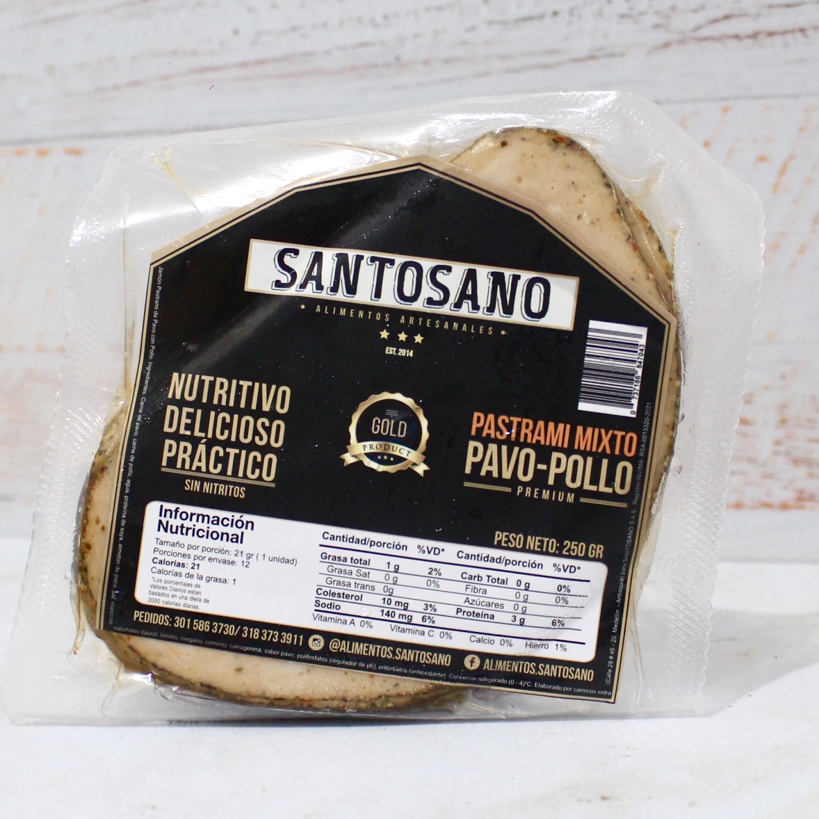 Jamón Pastrami PavoPollo 250gr Mariapilera